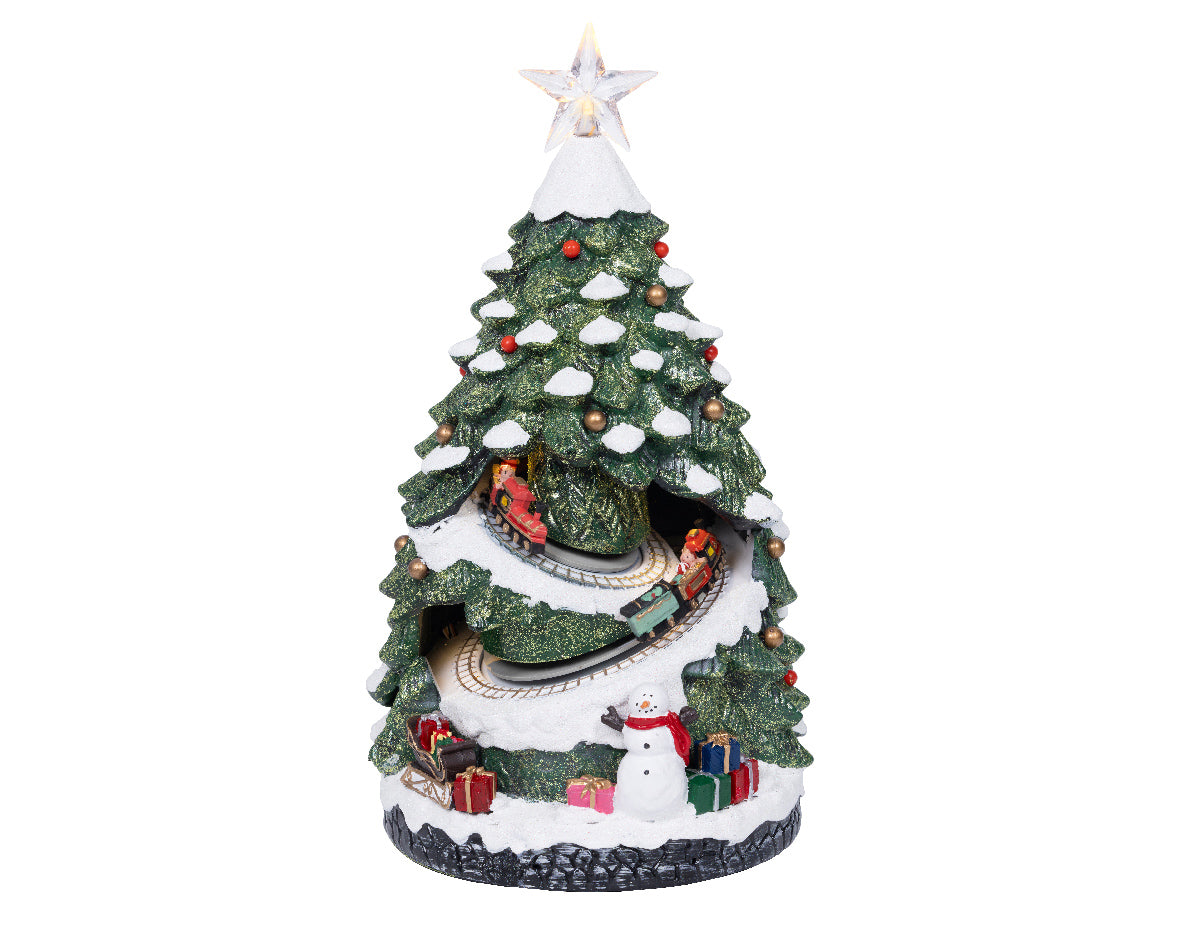 Villaggio di natale albero con treni altezza 38cm Kaemingk Villaggio di natale albero con treni altezza 38cm Kaemingk